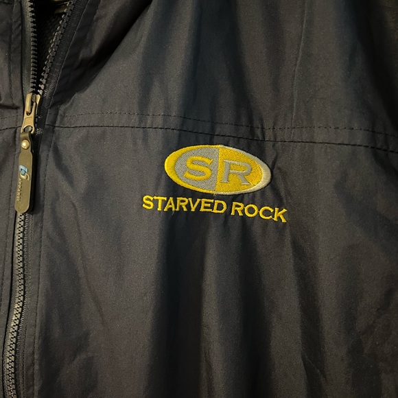 Vintage Starved Rock Windbreaker Rain Jacket L - Picture 2 of 3